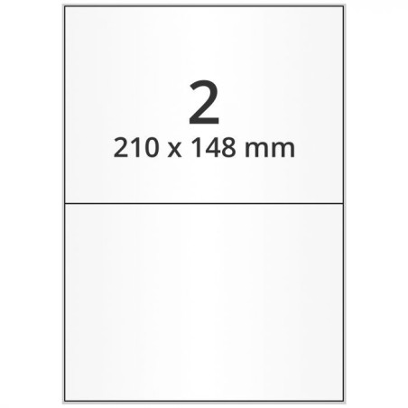étiquettes en planche A4 - 210 x 148mm - papier blanc