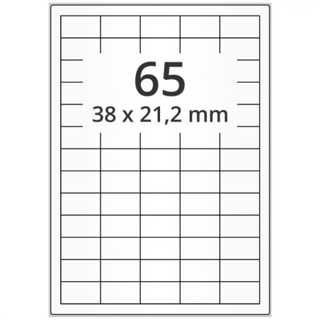 étiquettes en planche A4 - format 38 x 21mm