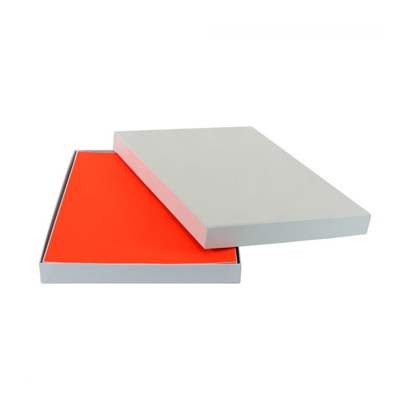 planche A4 de 1 étiquette autocollante fluo orange 210 x 297 mm