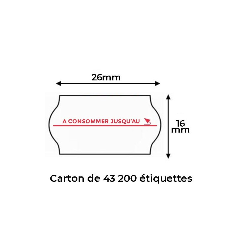 10000 étiquettes Autocollantes Orange METO 32x19 Mm - Réf. 30007363 - Neuf