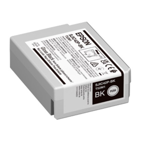 Cartouche encre noir brillant Epson ColorWorks C4000 C13T52M140 originale - C13T52M140