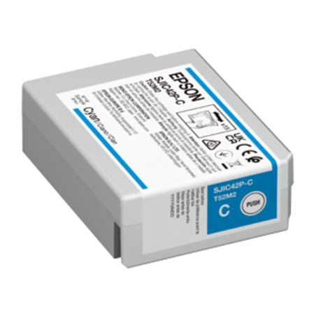 Cartouche encre cyan Epson ColorWorks C4000 C13T52M240 originale - C13T52M240