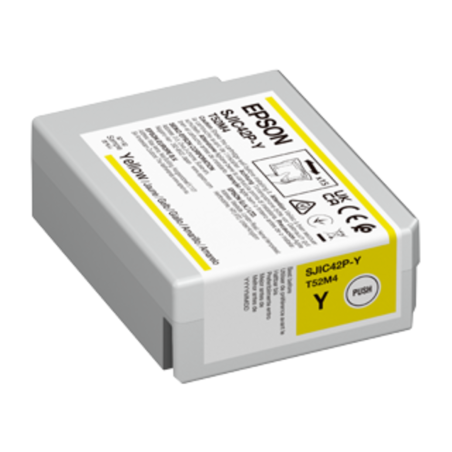 Cartouche encre jaune Epson ColorWorks C4000 C13T52M440 originale - C13T52M440