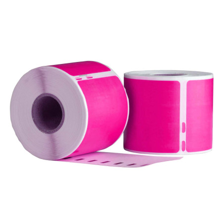 Étiquettes Dymo Compatibles 99014 - 101 x 54mm papier Rose