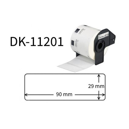 2 DK-11201 Etiquettes compatibles Brother 90 x 29mm