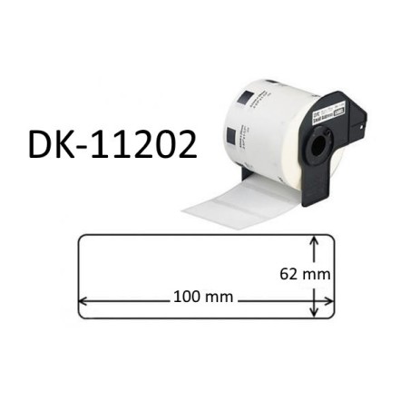 2 DK-11202 Etiquettes compatibles Brother 62 x 100mm
