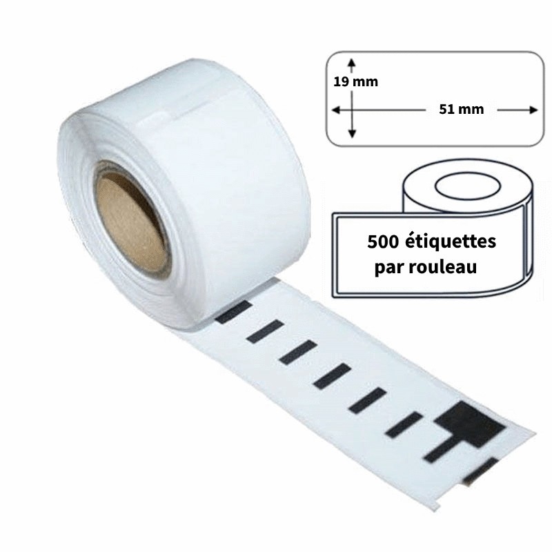 Rouleaux d'étiquettes autocollantes blanches (x5) - IMV Technologies France